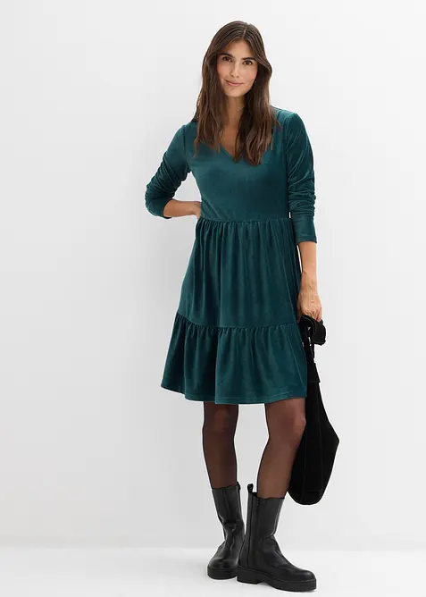 Robe courte en velours extensible, bonprix