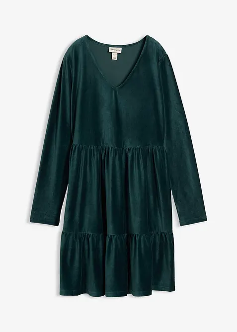 Robe courte en velours extensible, bonprix