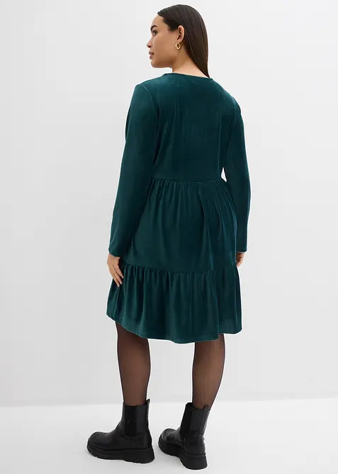 Robe courte en velours extensible, bonprix