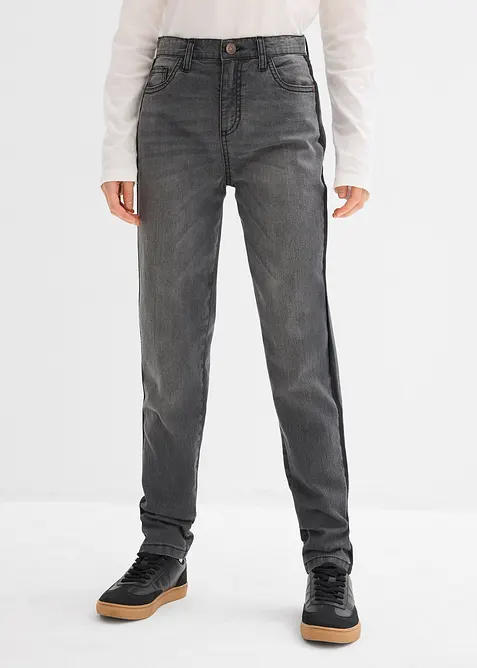 Jean thermique taille mi-haute, doublure jersey, bonprix