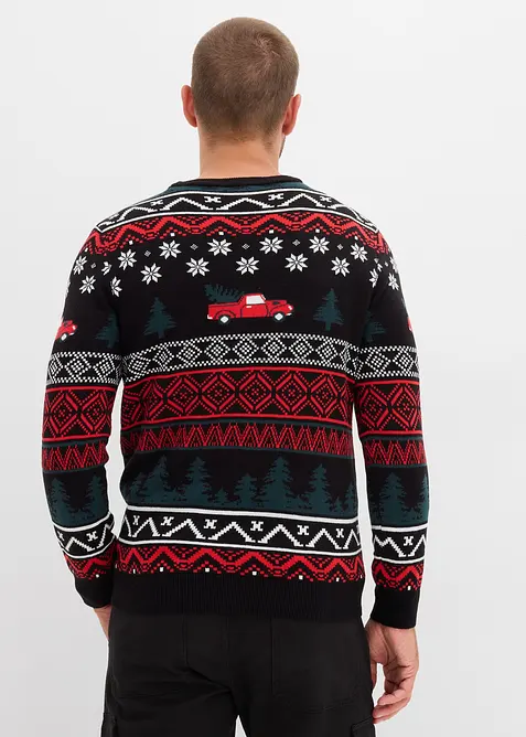 Feinstrickpullover mit Weihnachtsmotiv, bonprix