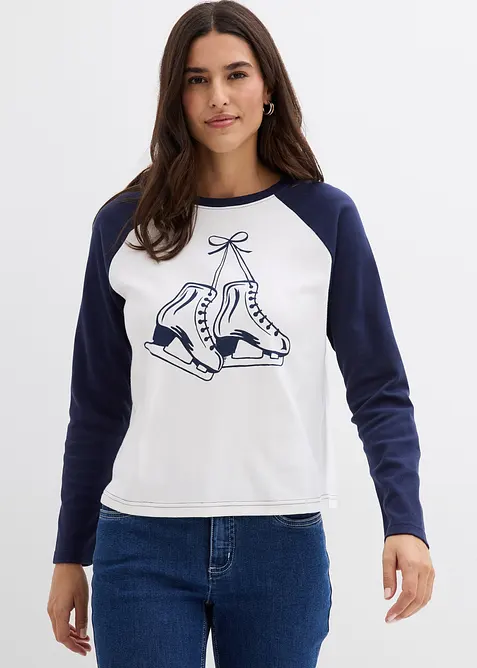 T-shirt 100% coton à manches raglan, bonprix