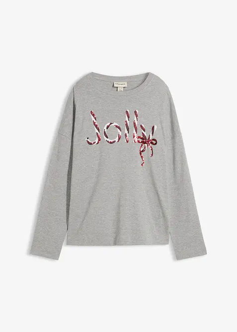 T-shirt manches longues 100% coton, bonprix