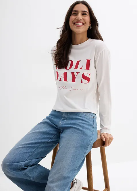 Langarmshirt aus Bio-Baumwollmix, bonprix