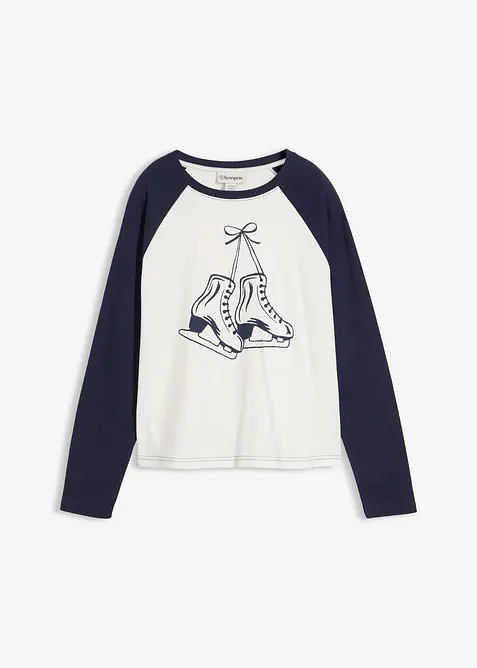 T-shirt 100% coton à manches raglan, bonprix