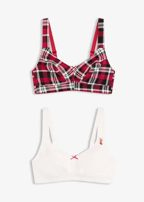 BH ohne Bügel mit Bio-Baumwolle (2er Pack), bonprix