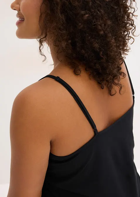 Unterhemd mit Bio-Baumwolle und Spitze (2er Pack), bonprix