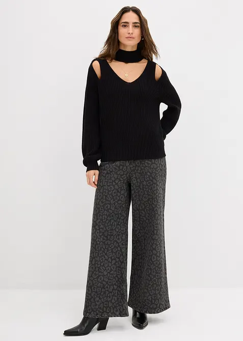 Pull en grosse maille avec découpes, bonprix