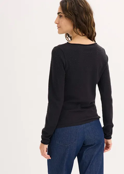 Feinstrickpullover aus fließendem Viskose-Mix, bonprix