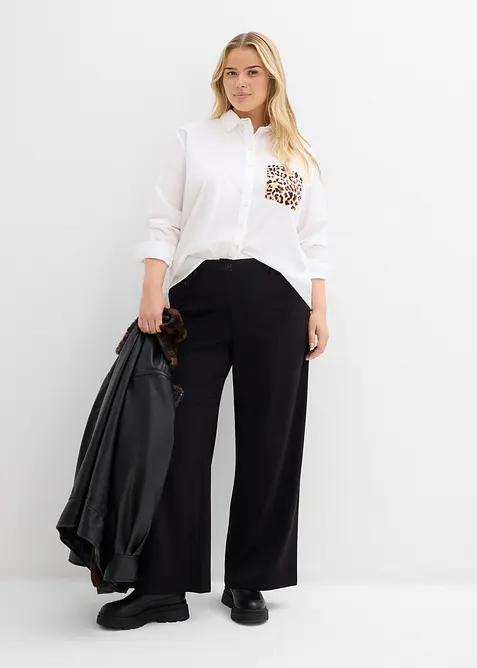 Chemise oversize avec poche poitrine contrastante, bonprix