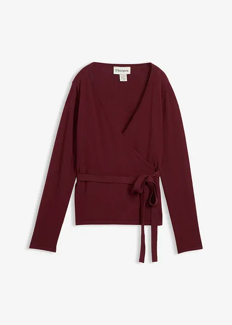 Wickelstrickjacke mit Merinowolle, bonprix