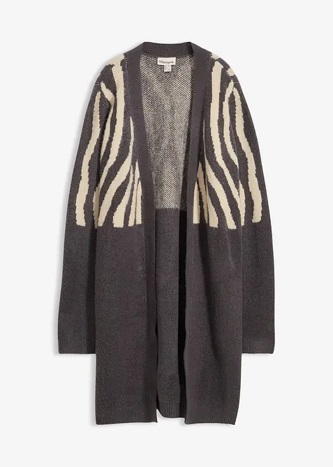 Strickmantel mit Zebra Druck, bonprix