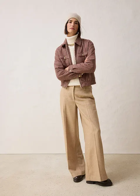 Rollkragenpullover mit Merinowolle, bonprix