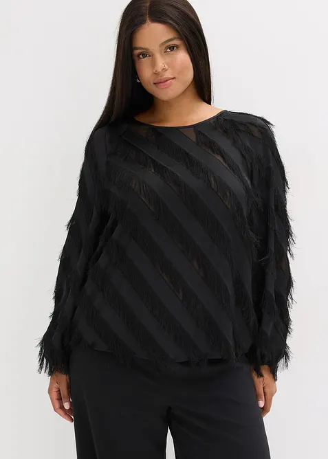 Blouse à détails frangés, bonprix