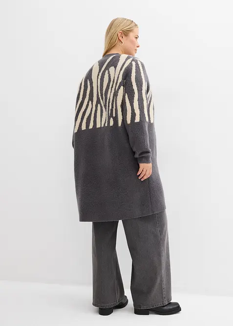 Strickmantel mit Zebra Druck, bonprix