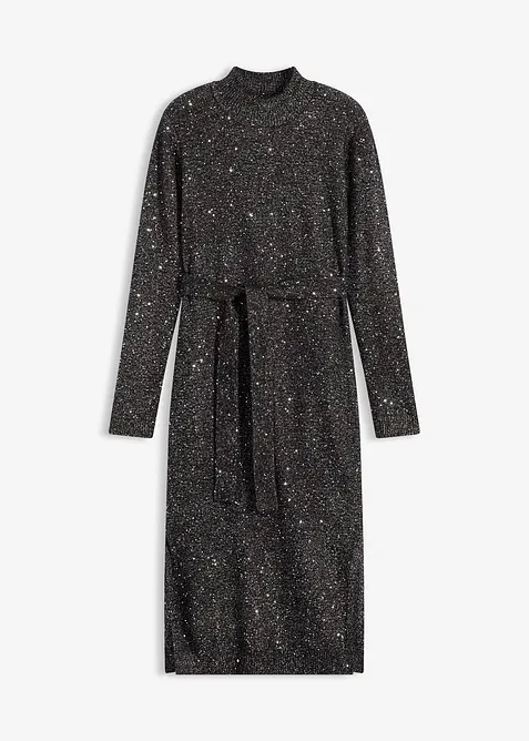Robe en maille à sequins, bonprix