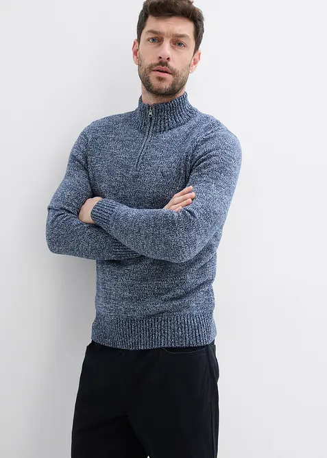 Troyer-Pullover mit reiner Baumwolle, bonprix