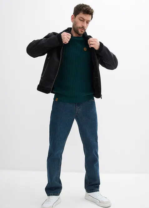 Pull doux &agrave; col rond, bonprix