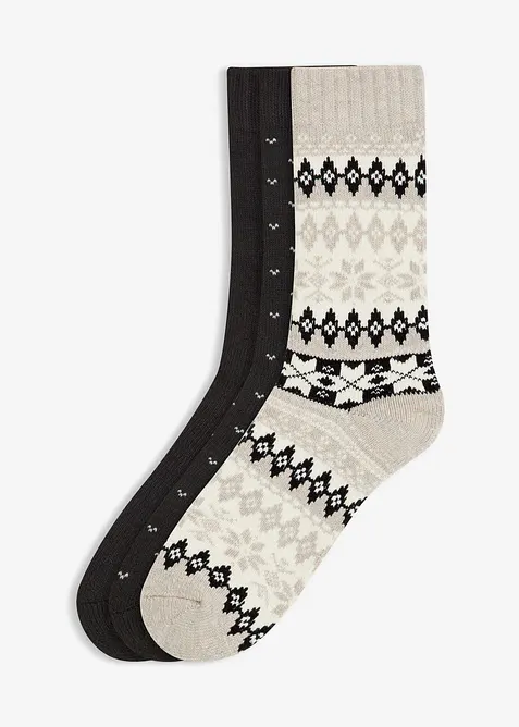 Lot de 4 paires de chaussettes thermiques avec intérieur en éponge douce, bonprix