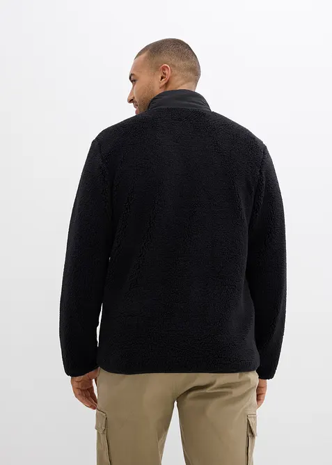 Veste en sherpa à poches pratiques et détails sportifs, bonprix