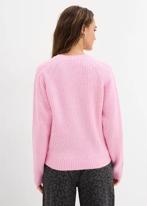 Pull en grosse maille à motif torsadé, bonprix