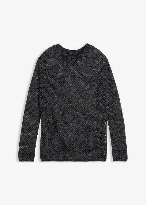 Pull ajouré avec fil lurex, bonprix