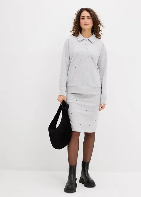 Sweatrock mit Nieten, bonprix