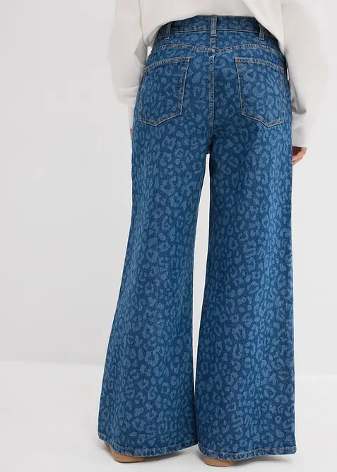 Wide-Leg-Jeans Mid Waist, bonprix