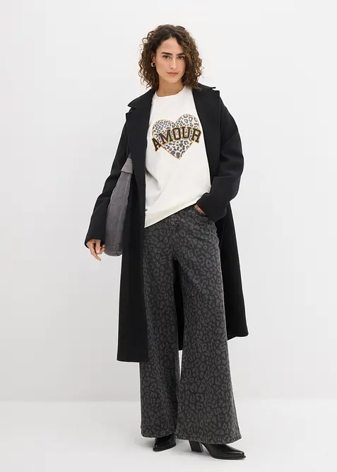 Sweat oversize en coton mélangé, bonprix