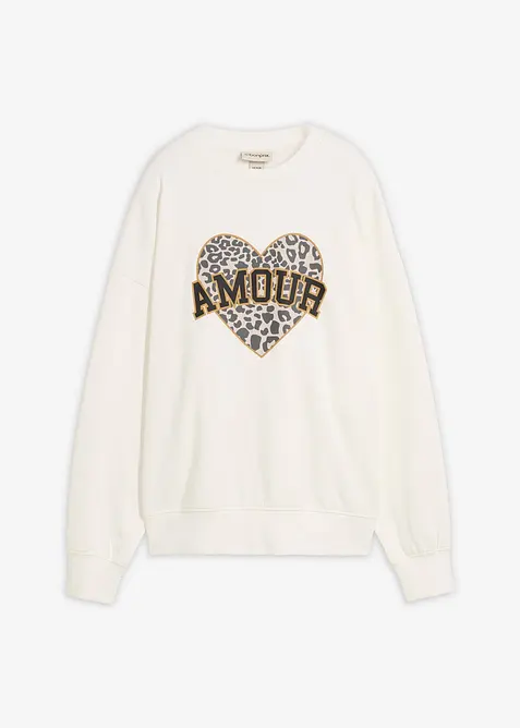 Sweat oversize en coton mélangé, bonprix