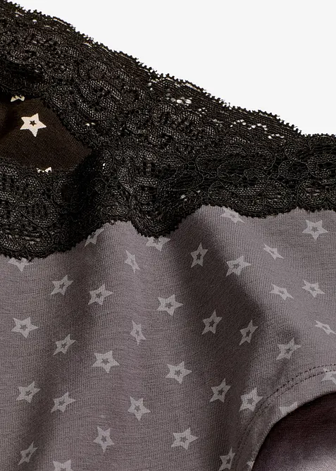 Maxipanty mit Spitze mit Bio-Baumwolle (4er Pack), bonprix