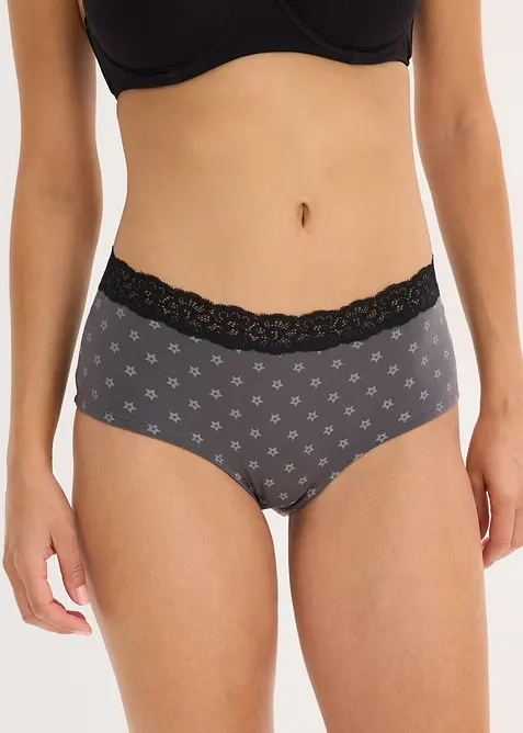 Maxipanty mit Spitze mit Bio-Baumwolle (4er Pack), bonprix