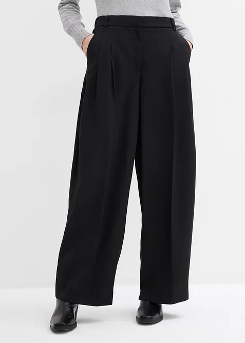 Bundfaltenhose mit Bequembund und Schlitz, bonprix