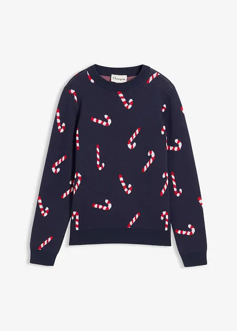 Pull de Noël doux en fine maille, bonprix