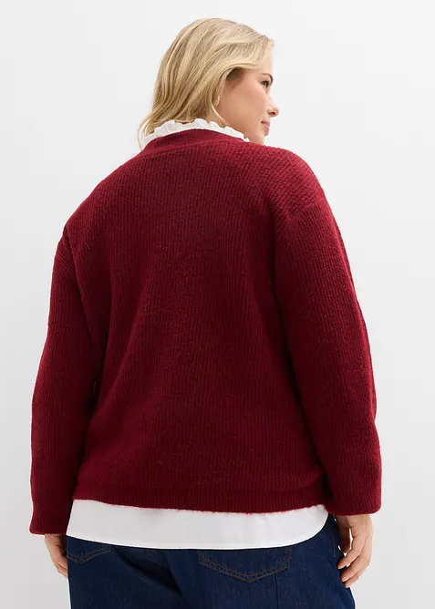 Strickpullover mit tiefem V-Ausschnitt, bonprix