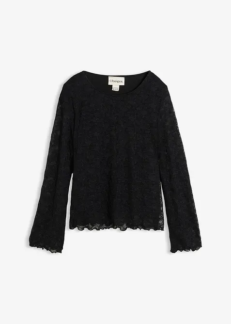 Langarmshirt aus Spitze, bonprix