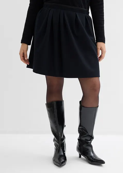 Jupe plissée en matière légèrement brillante, bonprix