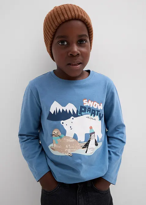 Lot de 3 T-shirts manches longues coton, bonprix