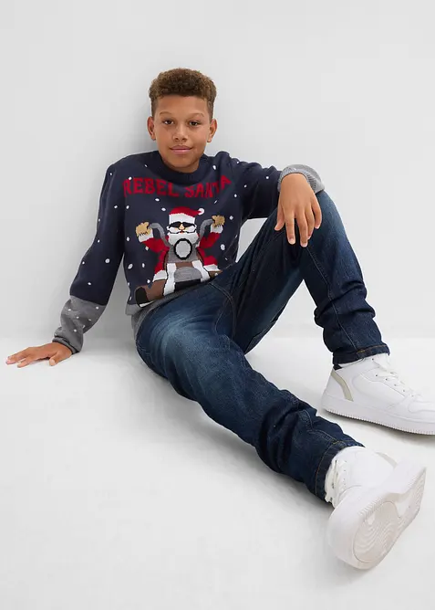 Feinstrickpullover mit Weihnachtsmotiv, bonprix
