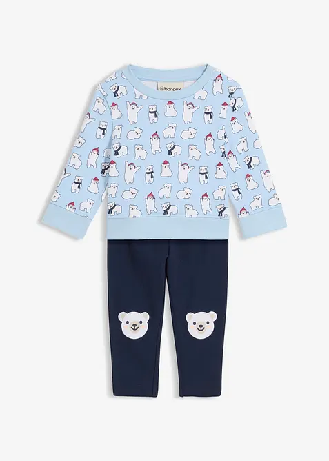 Sweat-shirt et legging bébé 100% coton (ens. 2 pces), bonprix