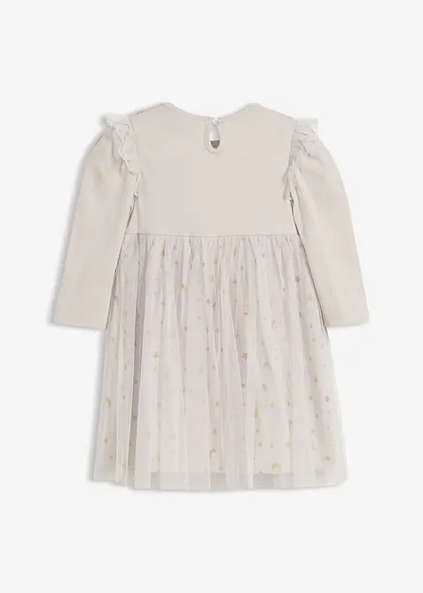 Robe body avec volants et tulle, bonprix