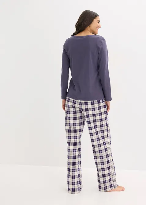 Pyjama mit Flanellhose, bonprix