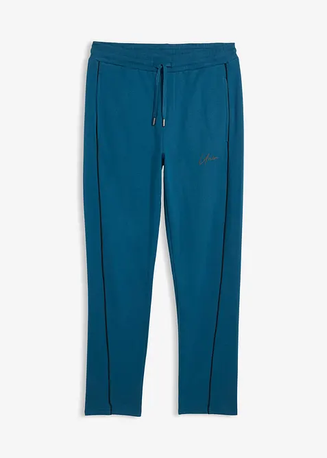 Pantalon en molleton 100% coton à détails contrastants, bonprix