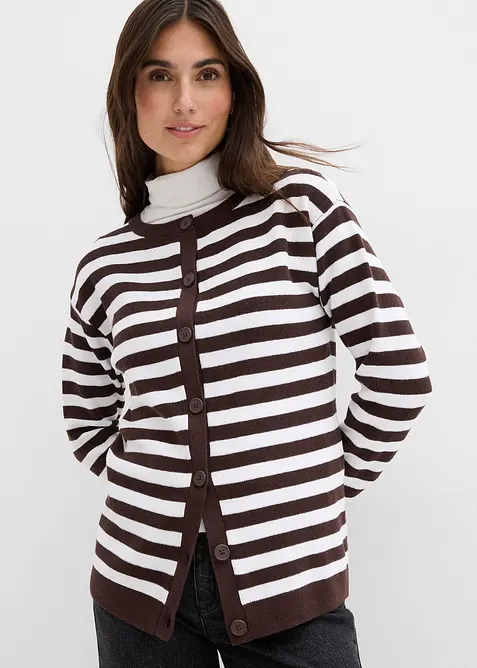 Feinstrickjacke, Rundhals, bonprix