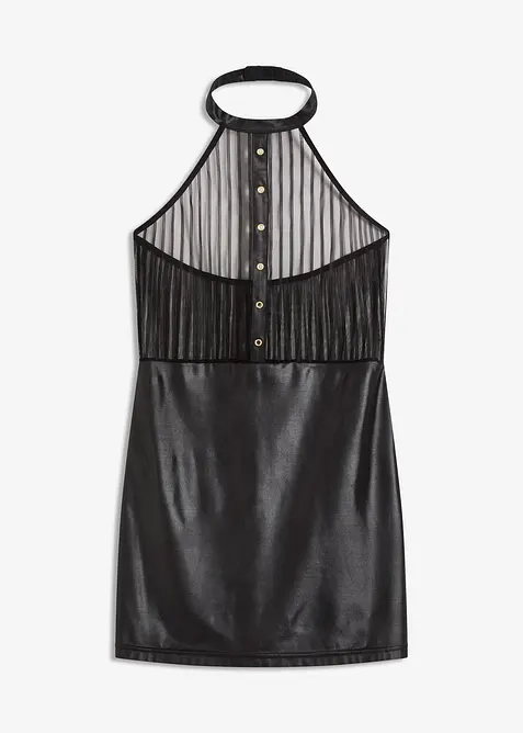 Neckholderkleid mit Wetlook, bonprix