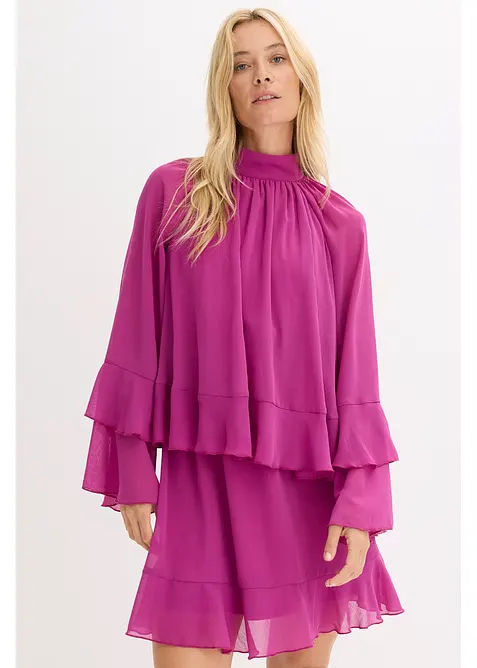 Robe en mousseline à volants, bonprix