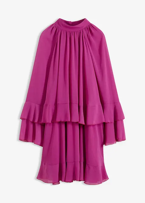 Chiffonkleid mit Volants, bonprix