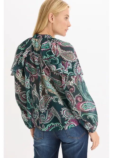 Blouse &agrave; volants, bonprix