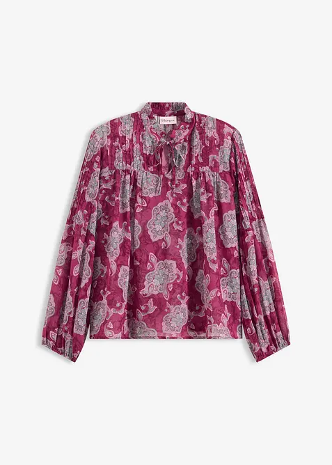 Tunique en satin à passepoils, bonprix