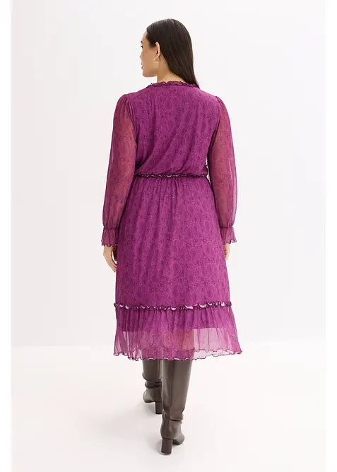 Robe midi en jersey mesh, bonprix